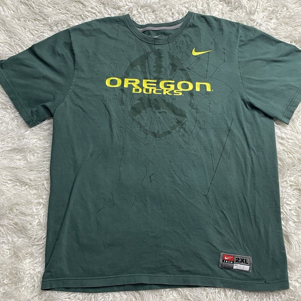 Oregon Ducks Shirt Mens 2XL Green NCAA Football Nike College T-Shirt Tee
